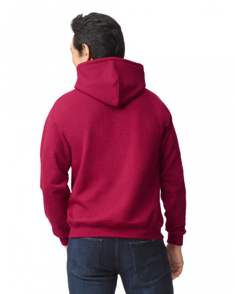 Men's Gildan 18500 Hoodie Sweatshirt Antique Cherry Red | WTPK53819