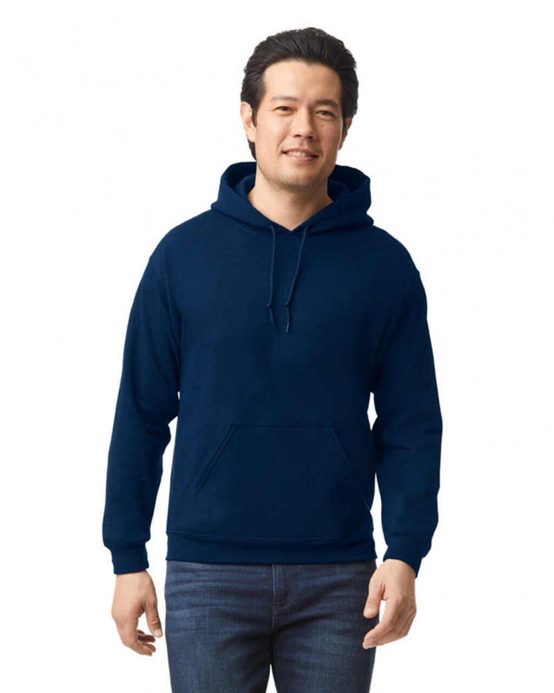 Men\'s Gildan 18500 Hoodie Sweatshirt Navy | VKYL46058