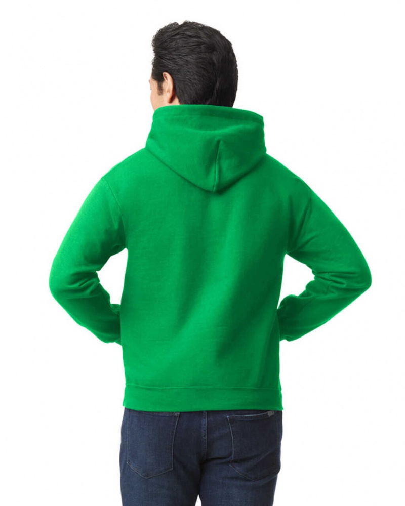 Men's Gildan 18500 Hoodie Sweatshirt Irish Green | EHFV35294