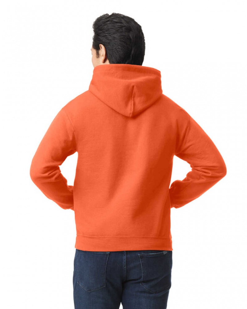 Men's Gildan 18500 Hoodie Sweatshirt Orange | JMRP56103