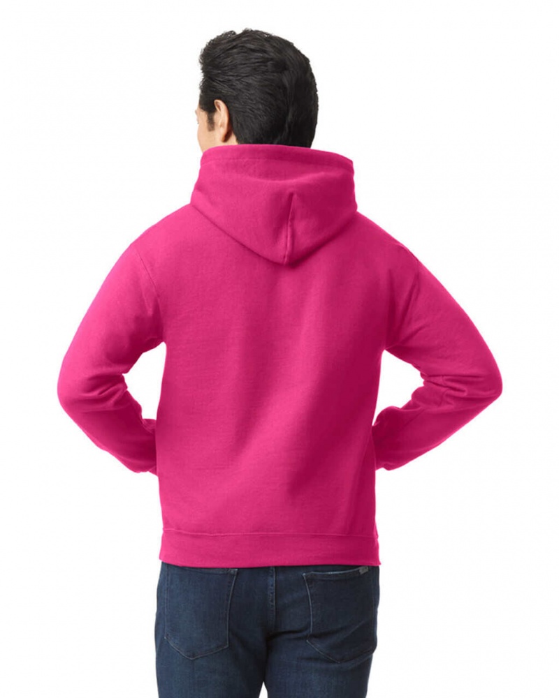 Men's Gildan 18500 Hoodie Sweatshirt Heliconia | UEKW36027