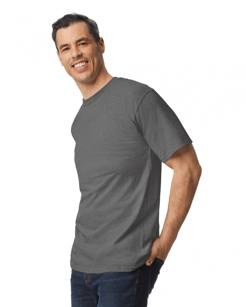 Men's Gildan 2000T Tall T-Shirts Charcoal | MTLG08729