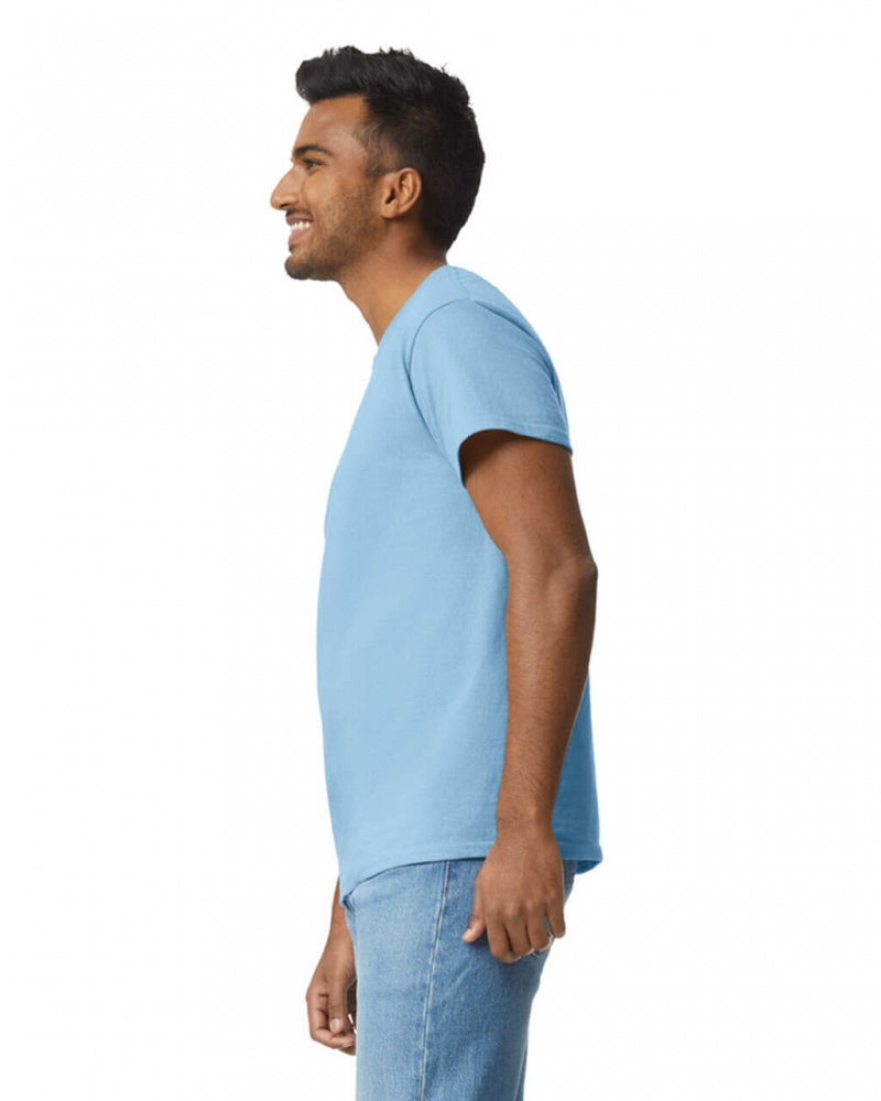 Men's Gildan 2000 T-Shirts Light Blue | HIAQ70153