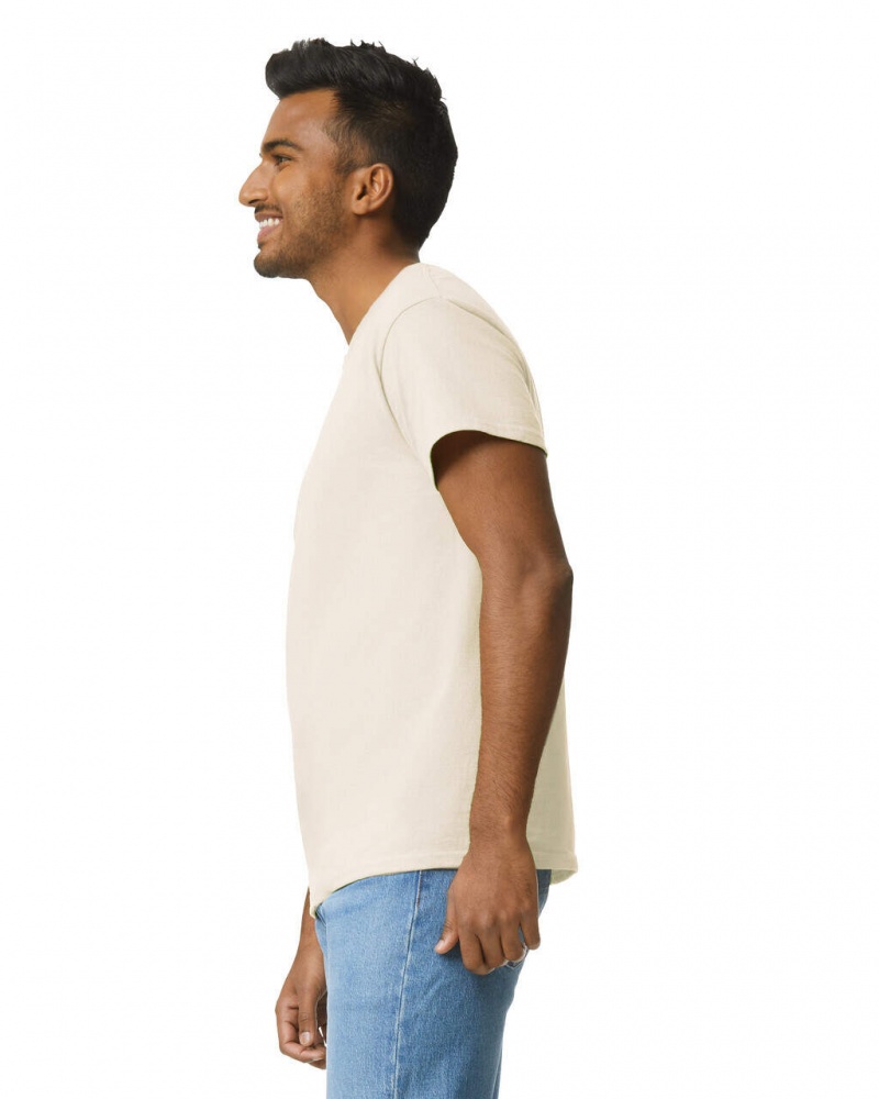 Men's Gildan 2000 T-Shirts Natural | SDRK73640