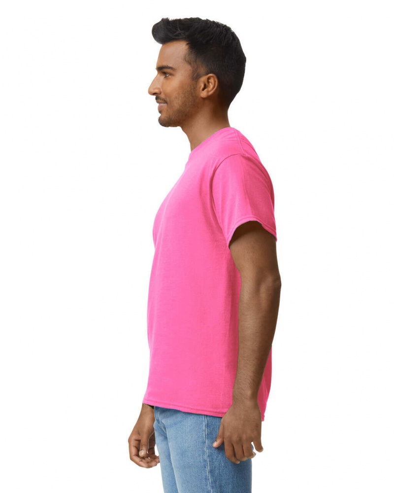 Men's Gildan 2000 T-Shirts Safety Pink | LYTC82301