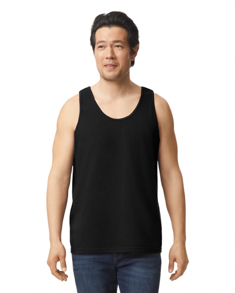 Men\'s Gildan 2200 Tanks Black | OVRB84275