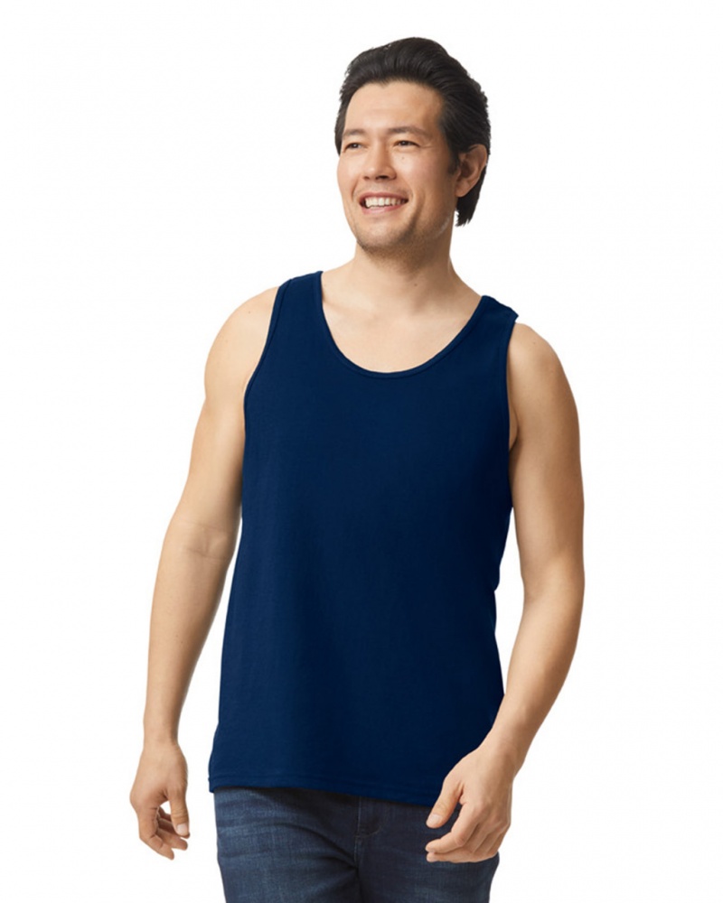 Men\'s Gildan 2200 Tanks Navy | NQFJ07416