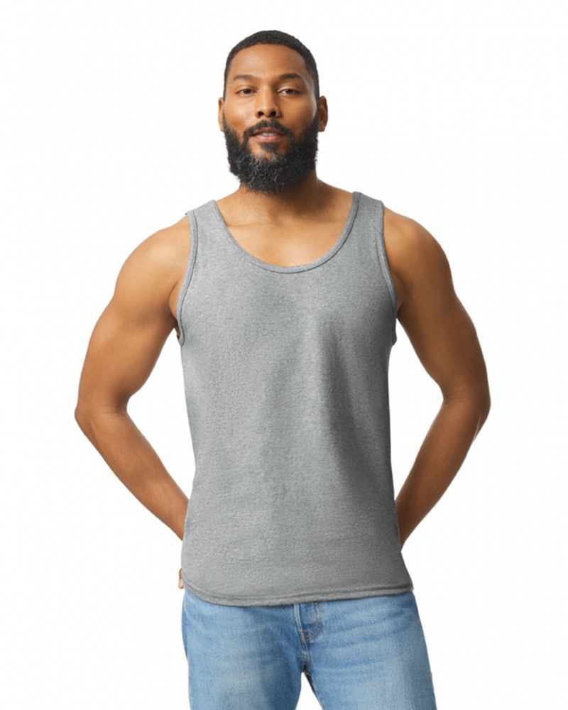 Men's Gildan 2200 Tanks Sport Grey | KEWP35806