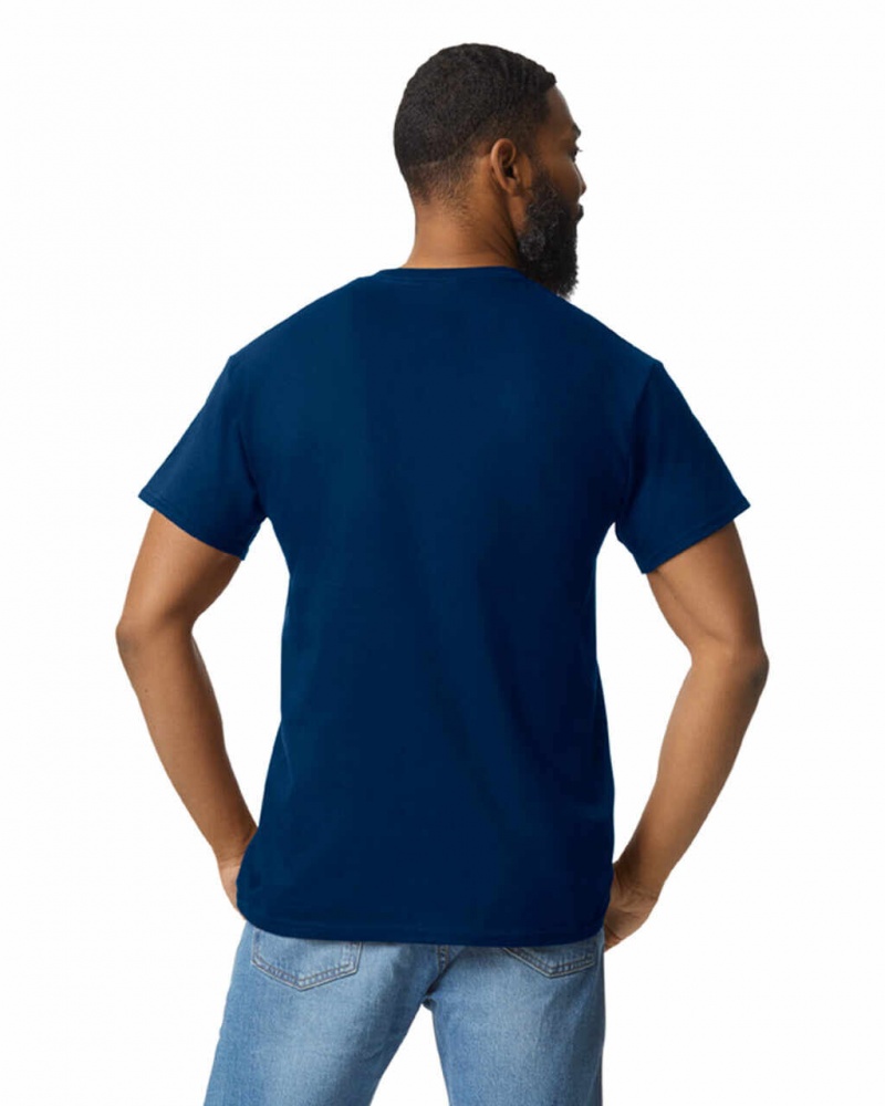 Men's Gildan 2300 with Pocket T-Shirts Navy | IYWS41835