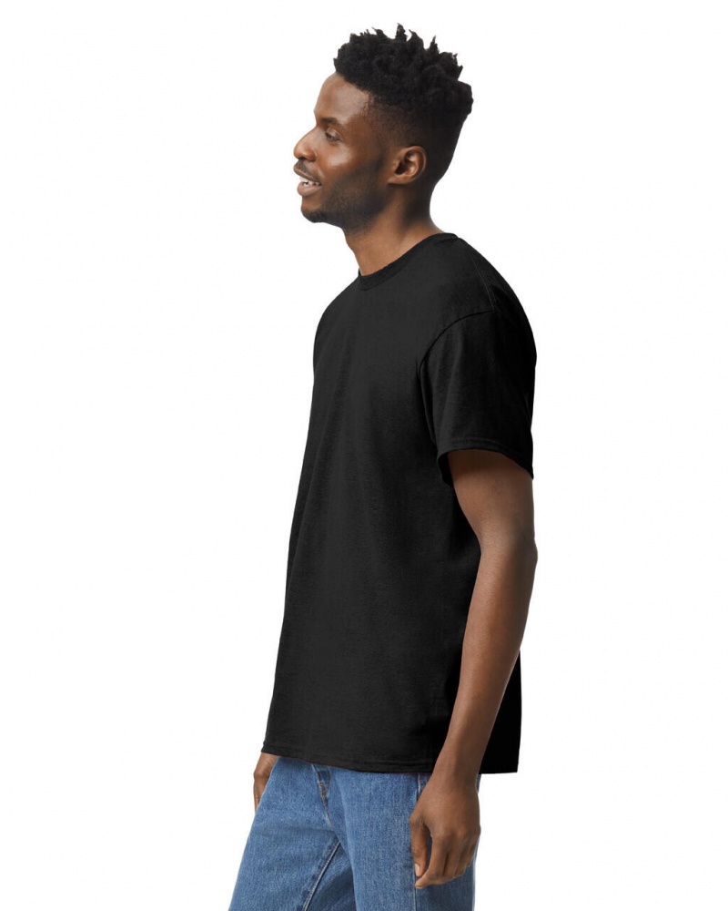 Men's Gildan 5000 T-Shirts Black | IEKA40831