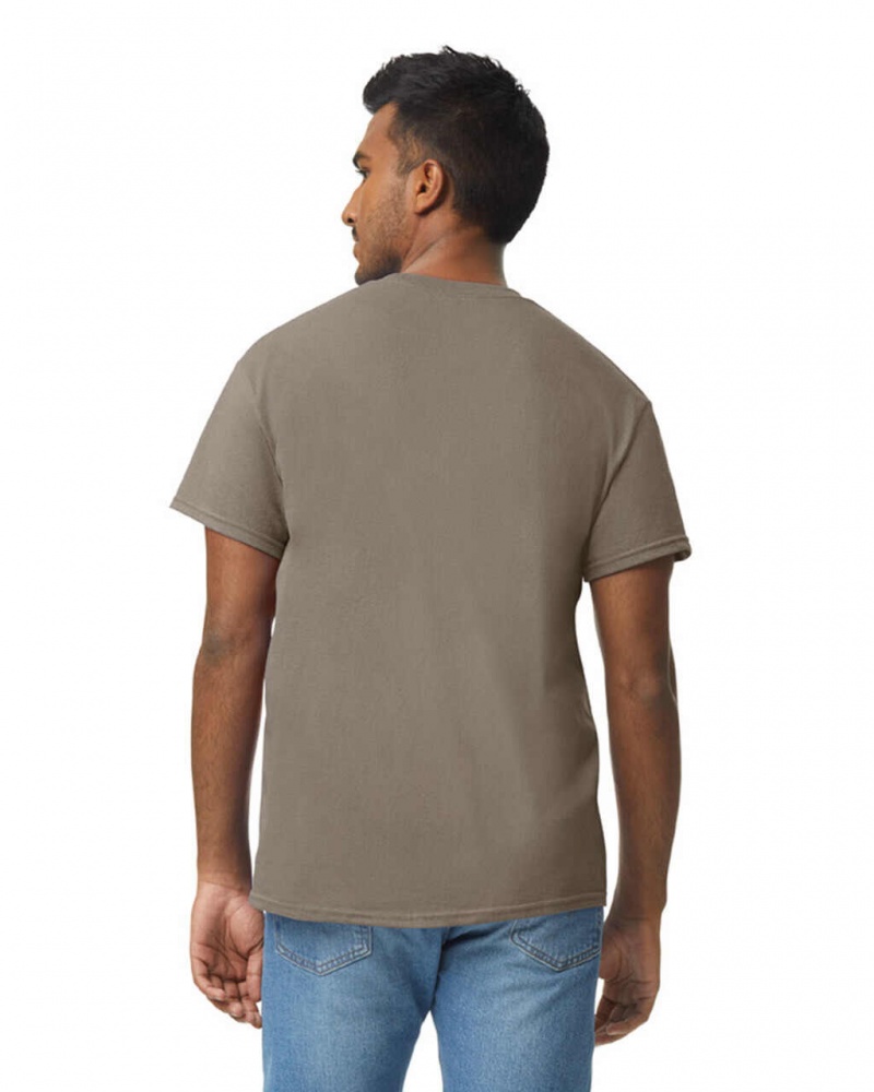 Men's Gildan 5000 T-Shirts Brown Savana | PWEJ50624