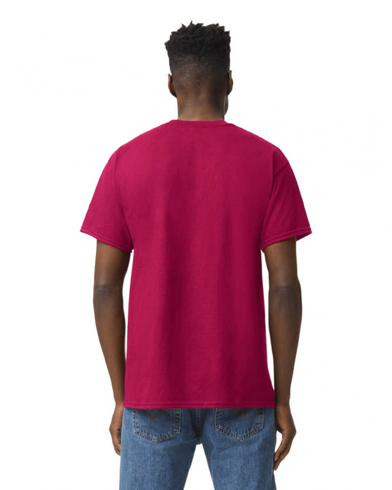 Men's Gildan 5000 T-Shirts Cardinal Red | ERSI53078