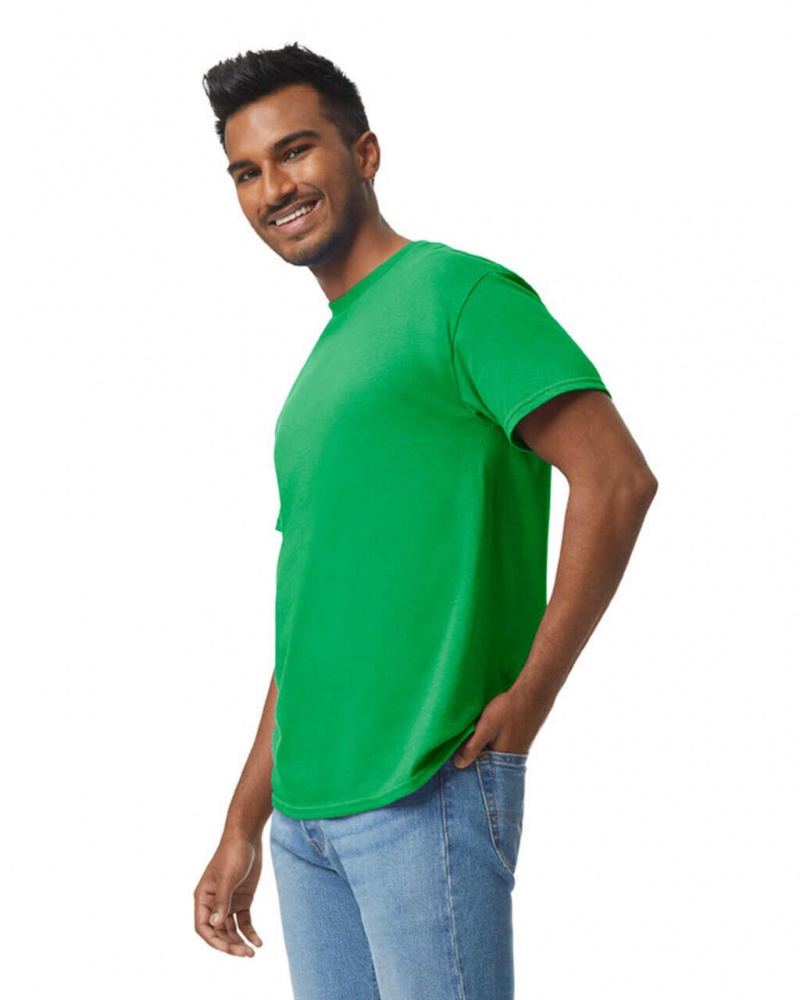 Men's Gildan 5000 T-Shirts Irish Green | FUAQ24871