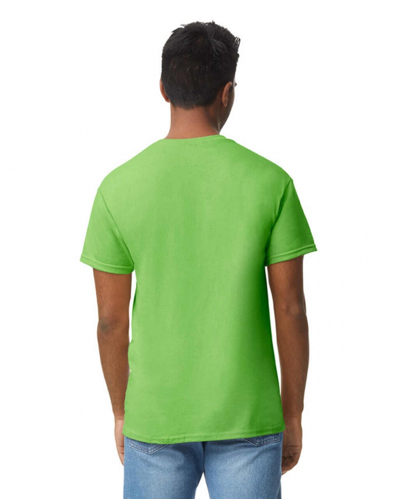 Men's Gildan 5000 T-Shirts Lime | HVDE62971