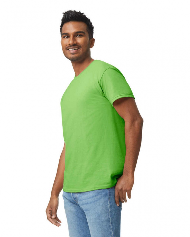 Men's Gildan 5000 T-Shirts Lime | HVDE62971