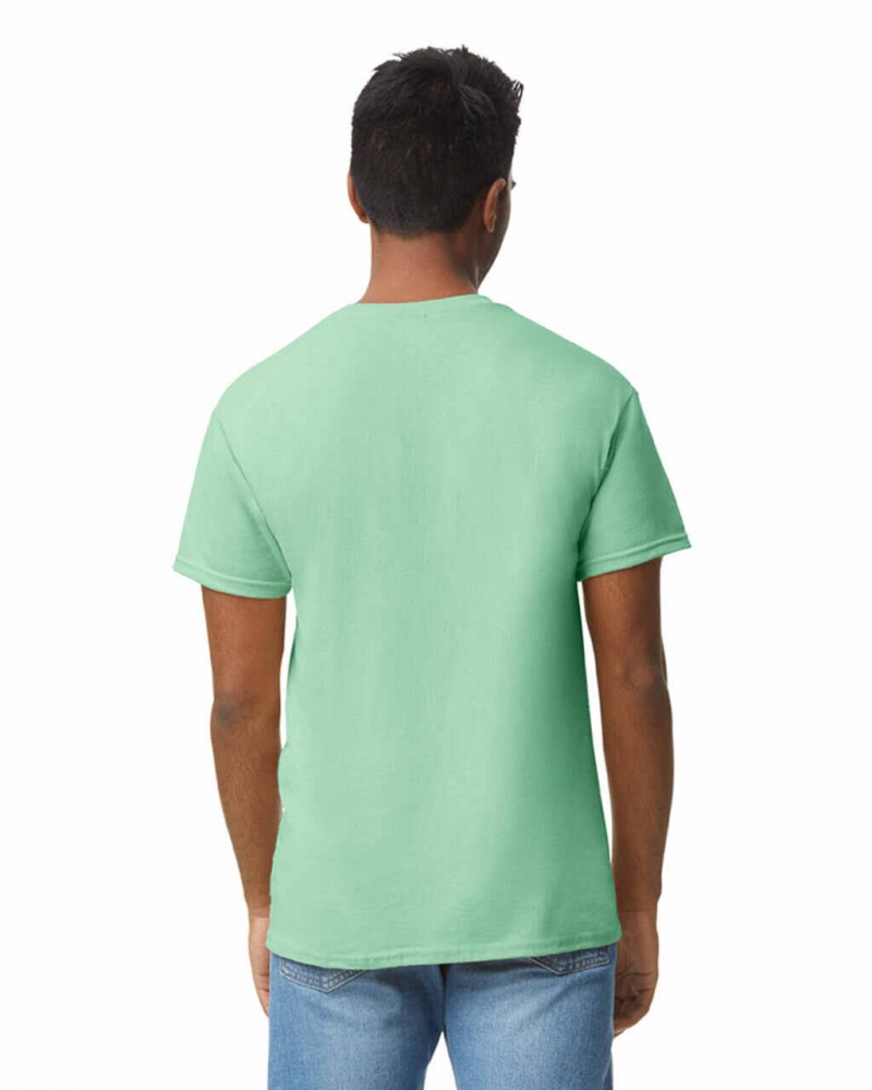 Men's Gildan 5000 T-Shirts Mint Green | FIWD08427