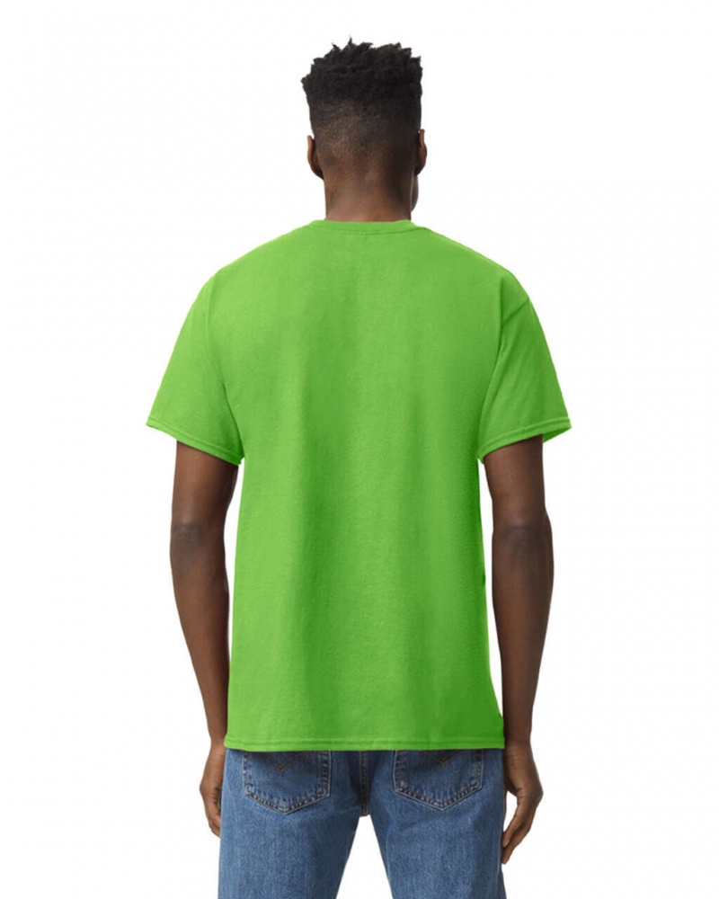 Men's Gildan 5000 T-Shirts Neon Green | PGRT46089