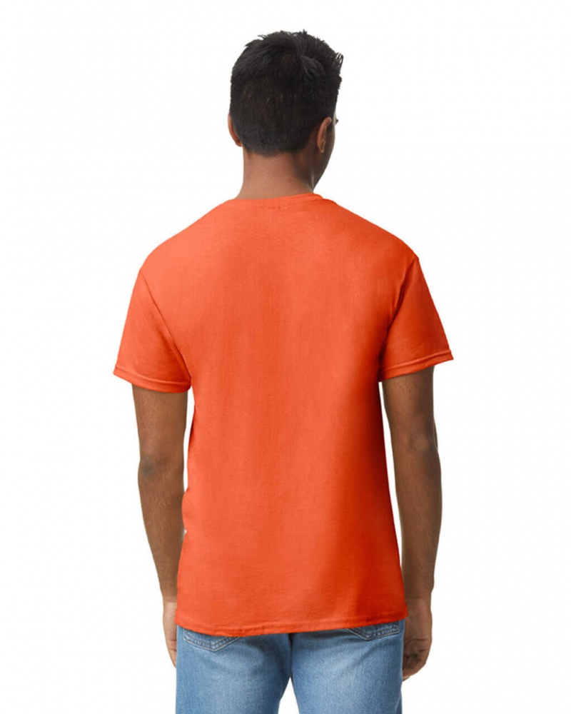 Men's Gildan 5000 T-Shirts Orange | TMVK27148