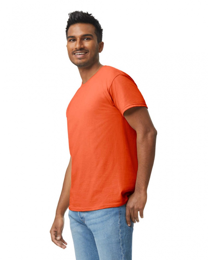 Men's Gildan 5000 T-Shirts Orange | TMVK27148