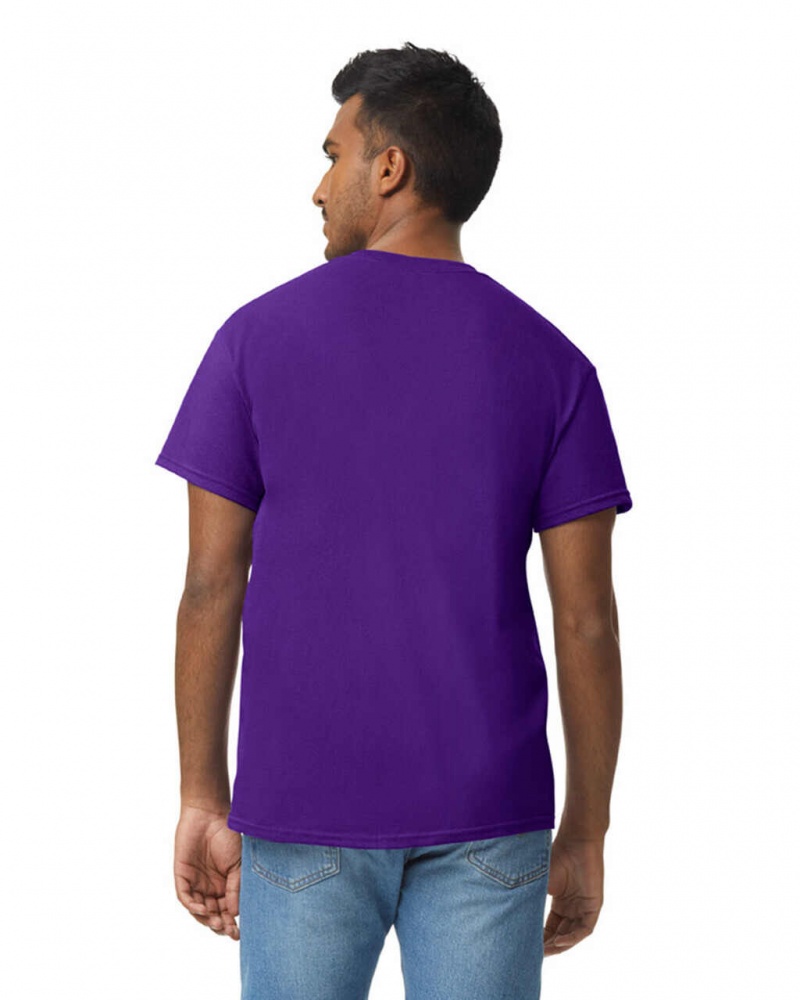 Men's Gildan 5000 T-Shirts Purple | LHWY71589