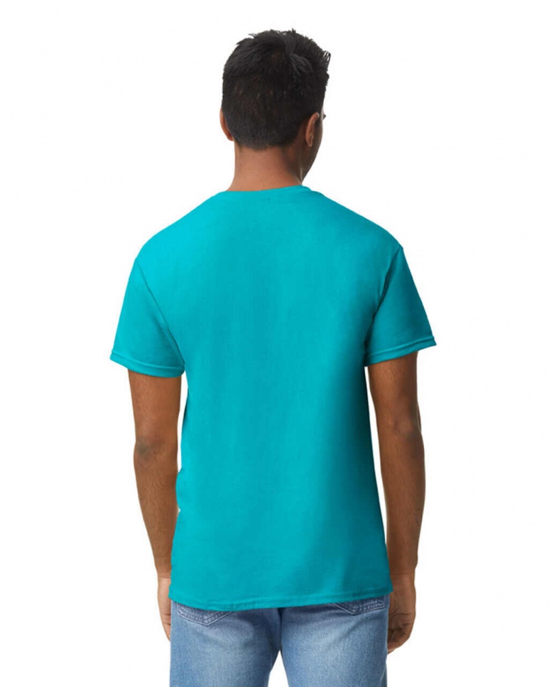 Men's Gildan 5000 T-Shirts Tropical Blue | DYBP12046