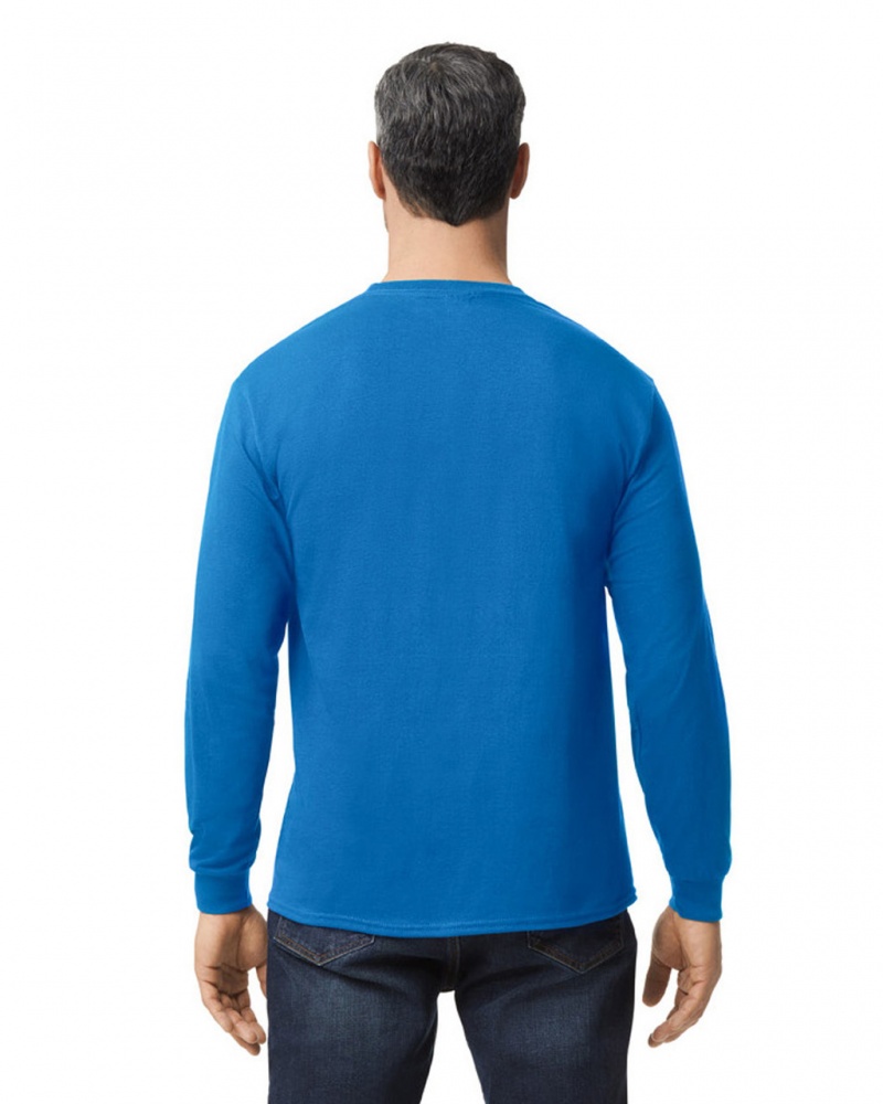 Men's Gildan 5400 Long Sleeve T-Shirts Royal | RNHO47910