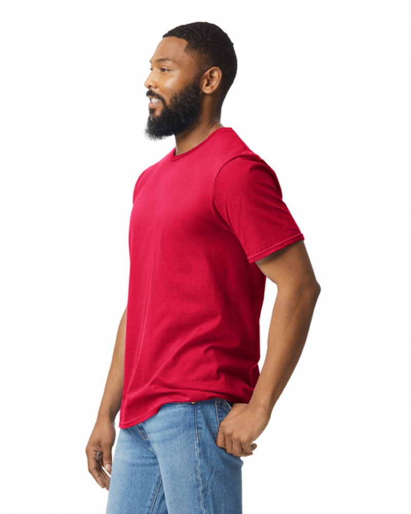 Men's Gildan 64000 T-Shirts Red | SQIC52384