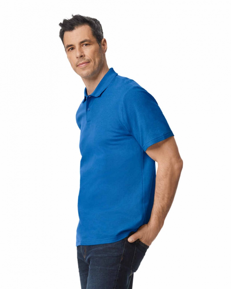 Men's Gildan 64800 Pique Polo Royal | RBWM42079