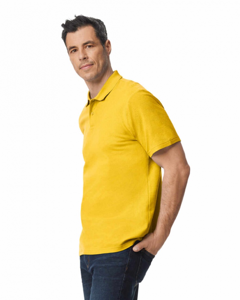 Men's Gildan 64800 Pique Polo Daisy | CTKN37680