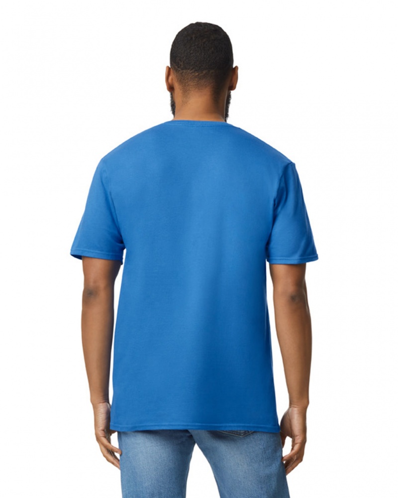 Men's Gildan 64V00 V-Neck T-Shirts Royal | BYML07348