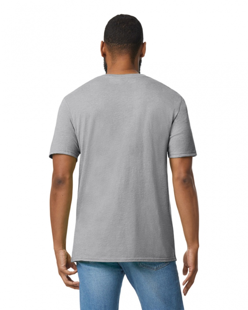 Men's Gildan 64V00 V-Neck T-Shirts Ring Spun Sport Grey | JKYE05837