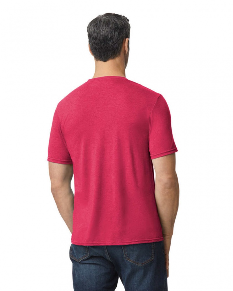 Men's Gildan 6750 Tri-Blend T-Shirts Heather Red | OEPG40895