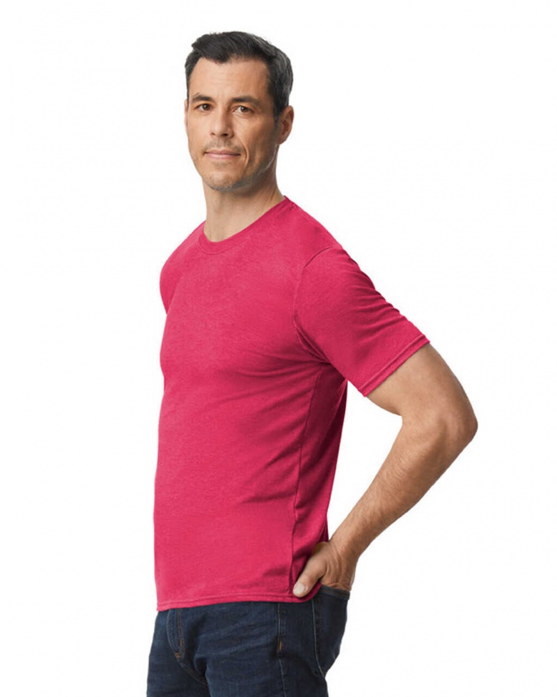 Men's Gildan 6750 Tri-Blend T-Shirts Heather Red | OEPG40895