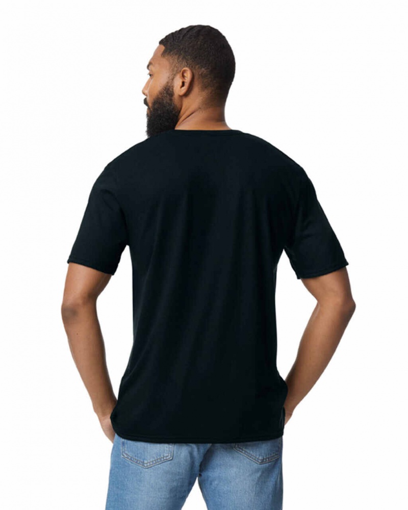 Men's Gildan 6750 Tri-Blend T-Shirts Black | WENY64517