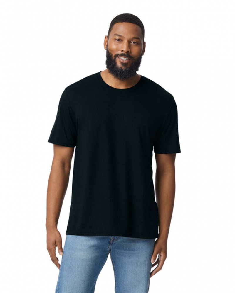 Men's Gildan 6750 Tri-Blend T-Shirts Black | WENY64517