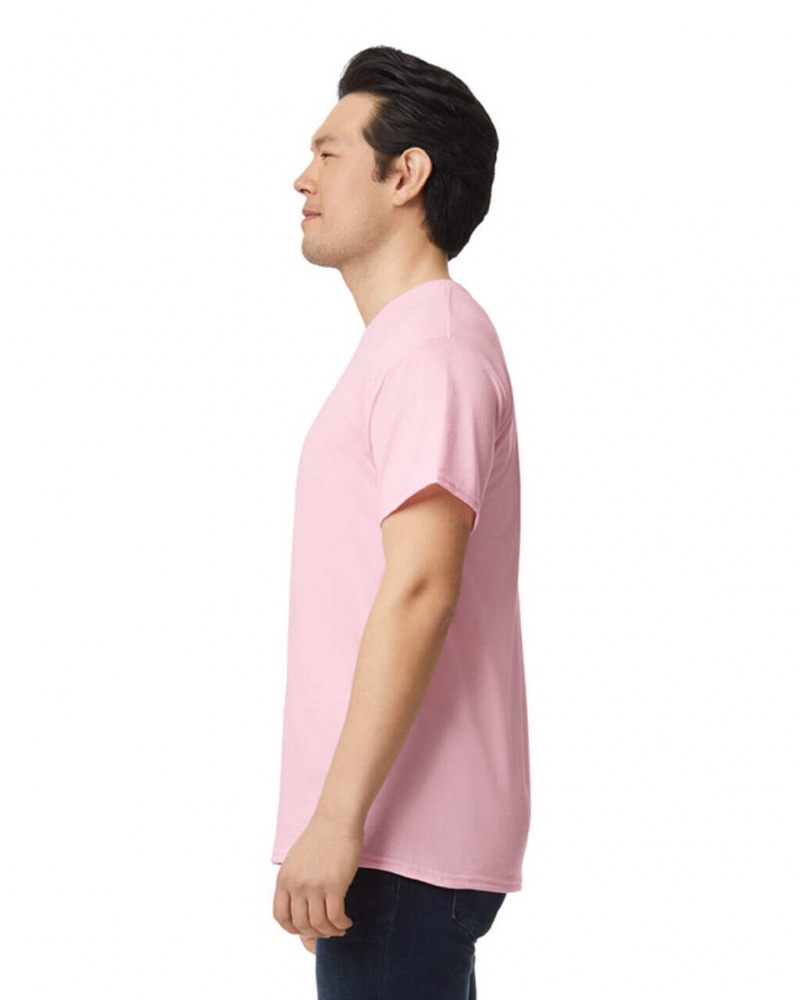 Men's Gildan 8000 T-Shirts Light Pink | DFUL54386