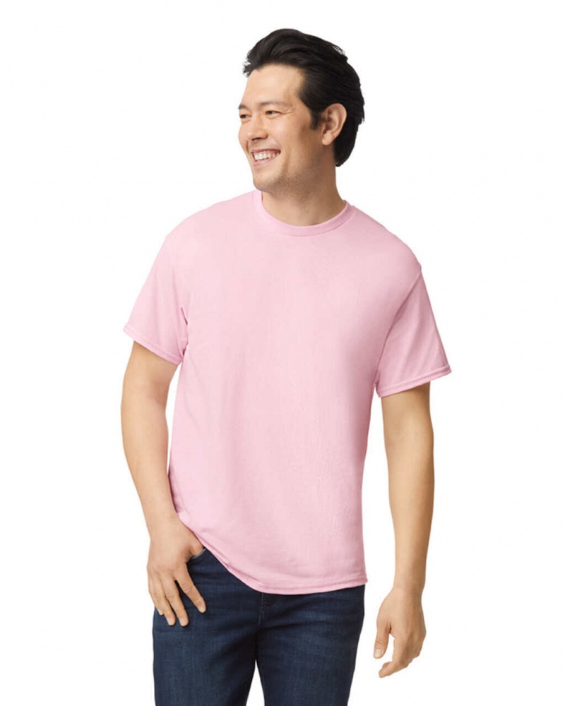 Men\'s Gildan 8000 T-Shirts Light Pink | DFUL54386