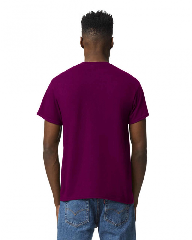 Men's Gildan 8000 T-Shirts Maroon | ATHZ65907