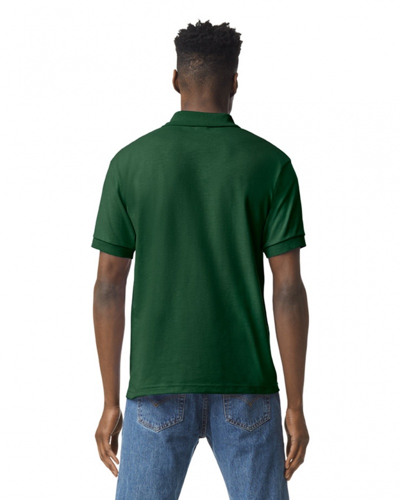 Men's Gildan 8800 Polo Forest Green | OPST27350