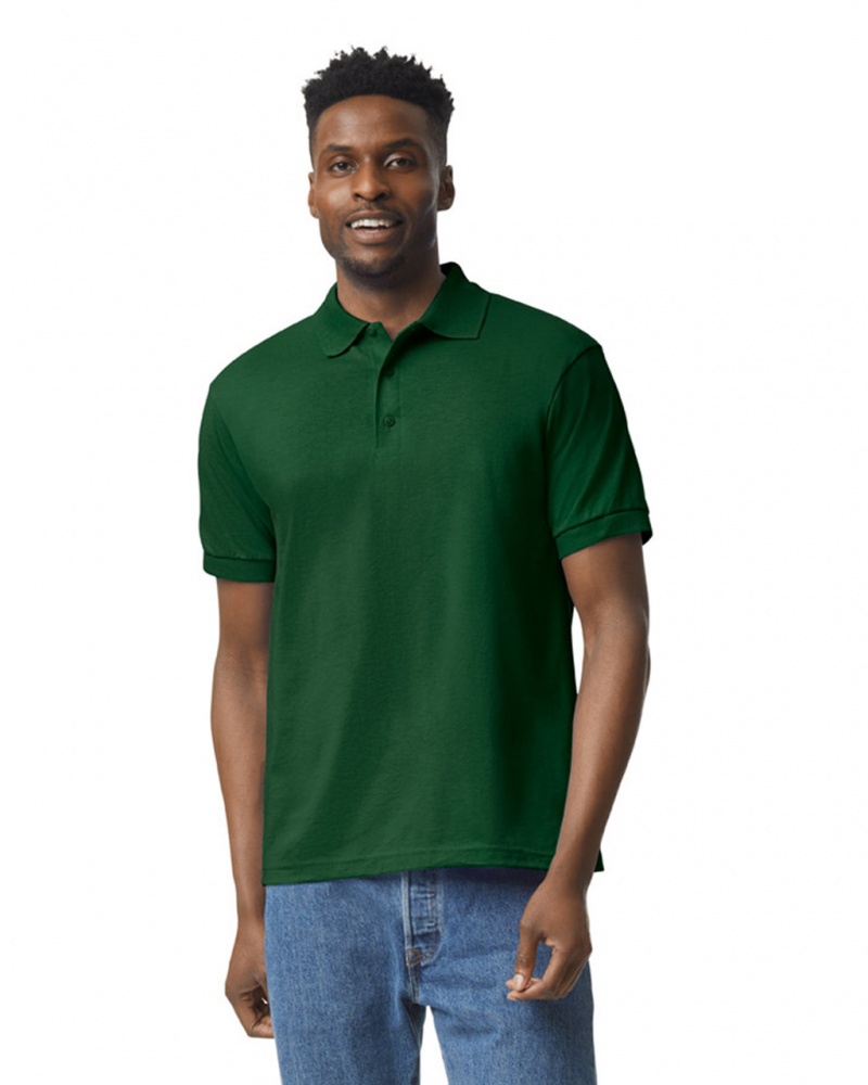 Men\'s Gildan 8800 Polo Forest Green | OPST27350