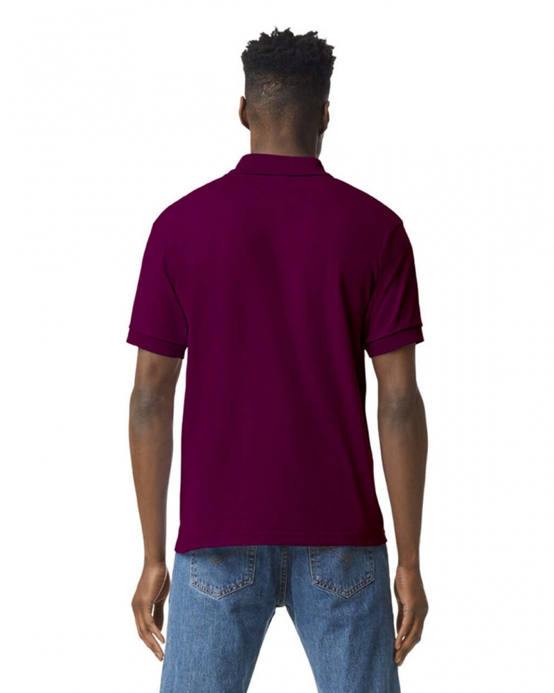 Men's Gildan 8800 Polo Maroon | UNJS81697