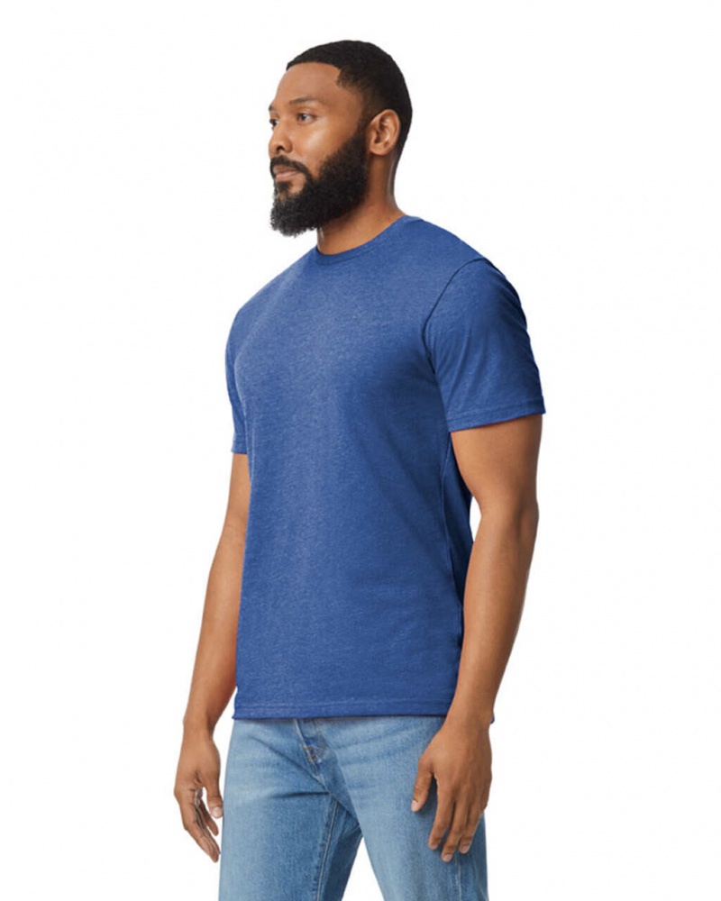 Men's Gildan 980 T-Shirts Heather Blue | GJRV60582