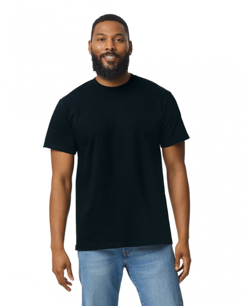 Men's Gildan H000 T-Shirts Black | SCEO26975