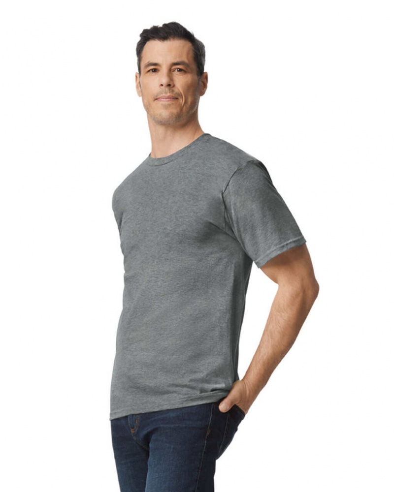 Men's Gildan H000 T-Shirts Graphite Heather | JNTM70569