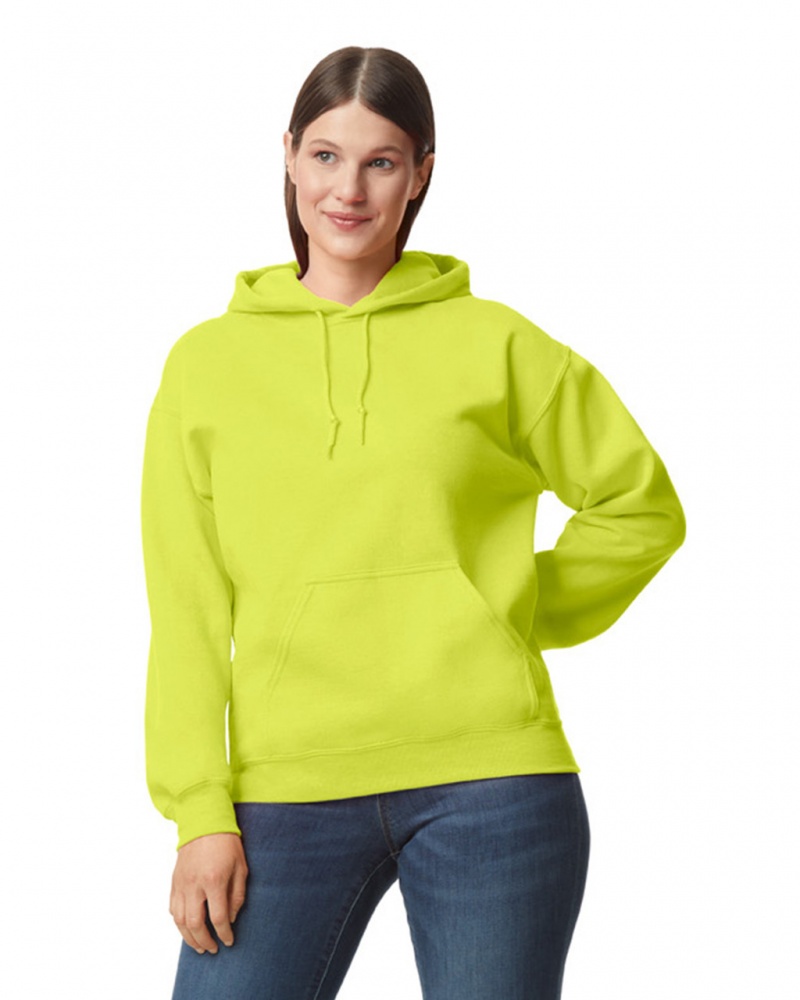 Women\'s Gildan 12500 Hoodie Safety Green | ABRG34201