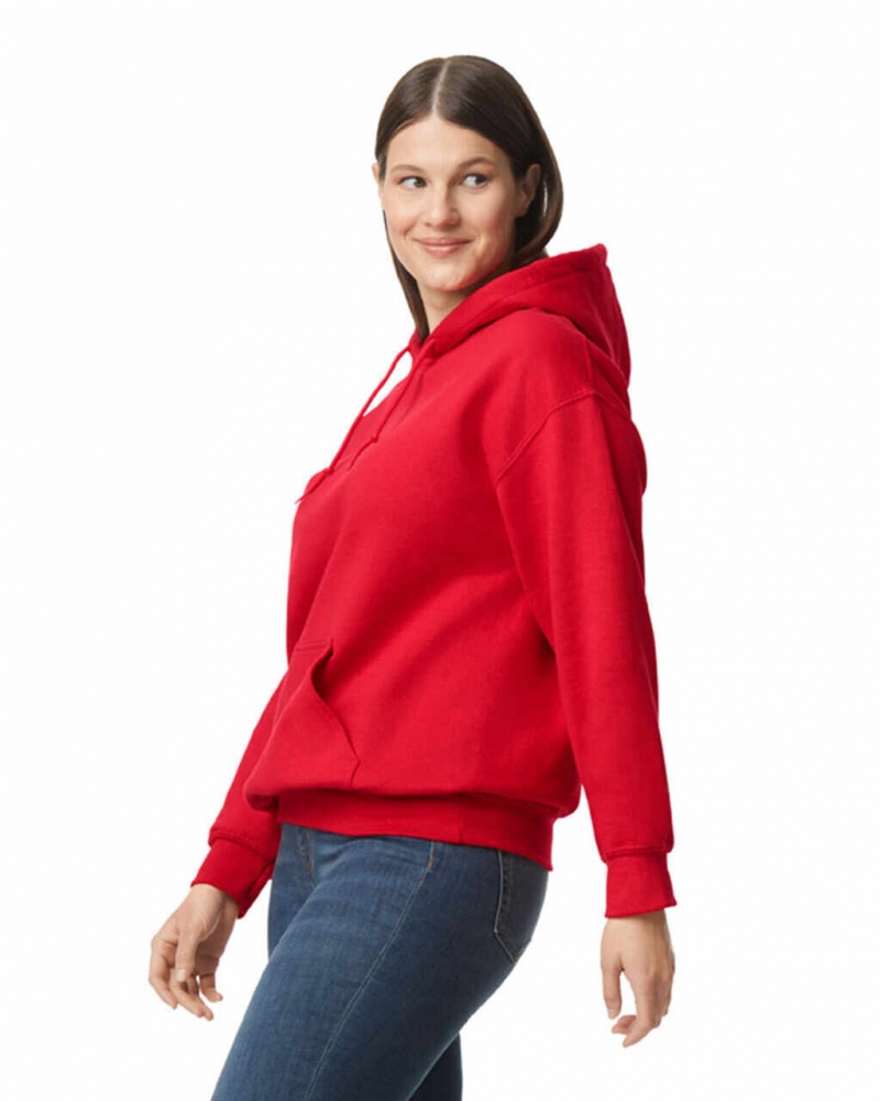 Women's Gildan 12500 Hoodie Sweatshirt Red | CVRS54982