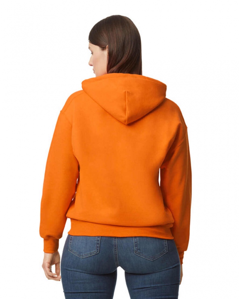 Women's Gildan 12500 Hoodie Sweatshirt S Orange | MTHO80751