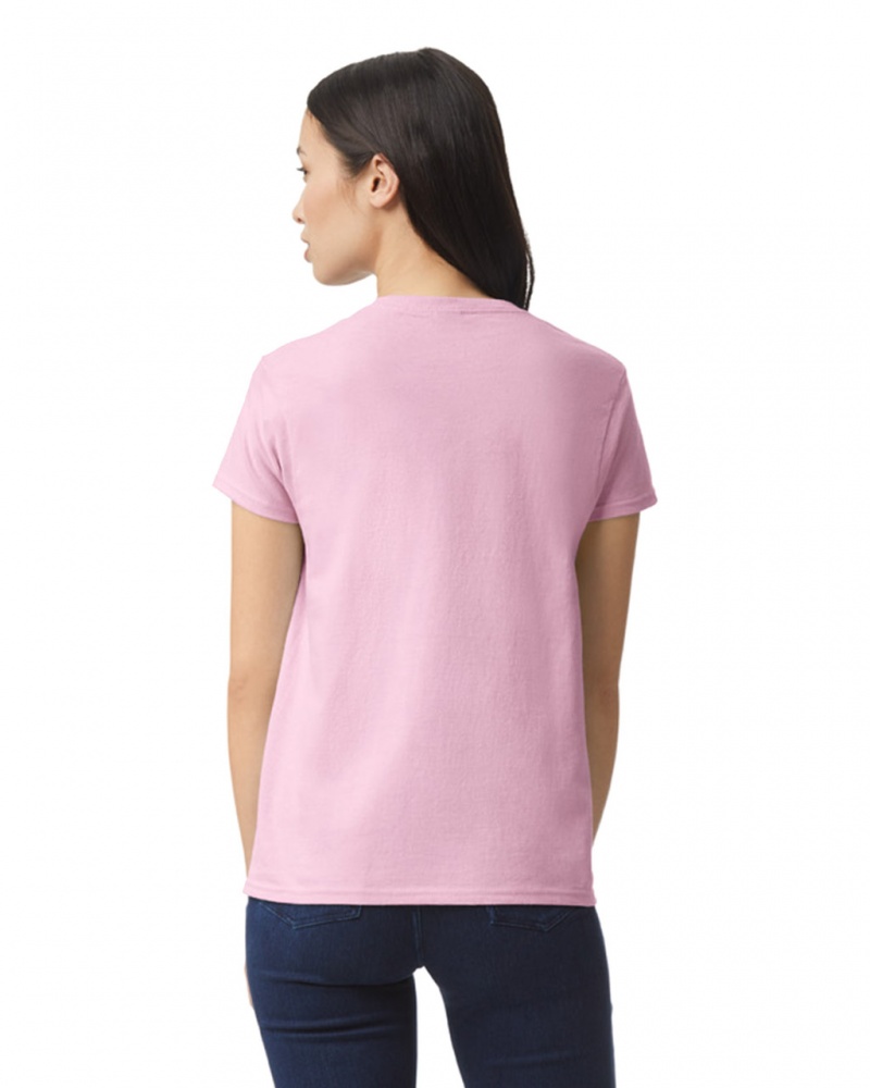 Women's Gildan 2000L T-Shirts Light Pink | TOEC38014