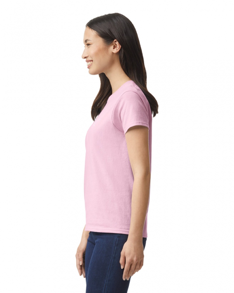 Women's Gildan 2000L T-Shirts Light Pink | TOEC38014