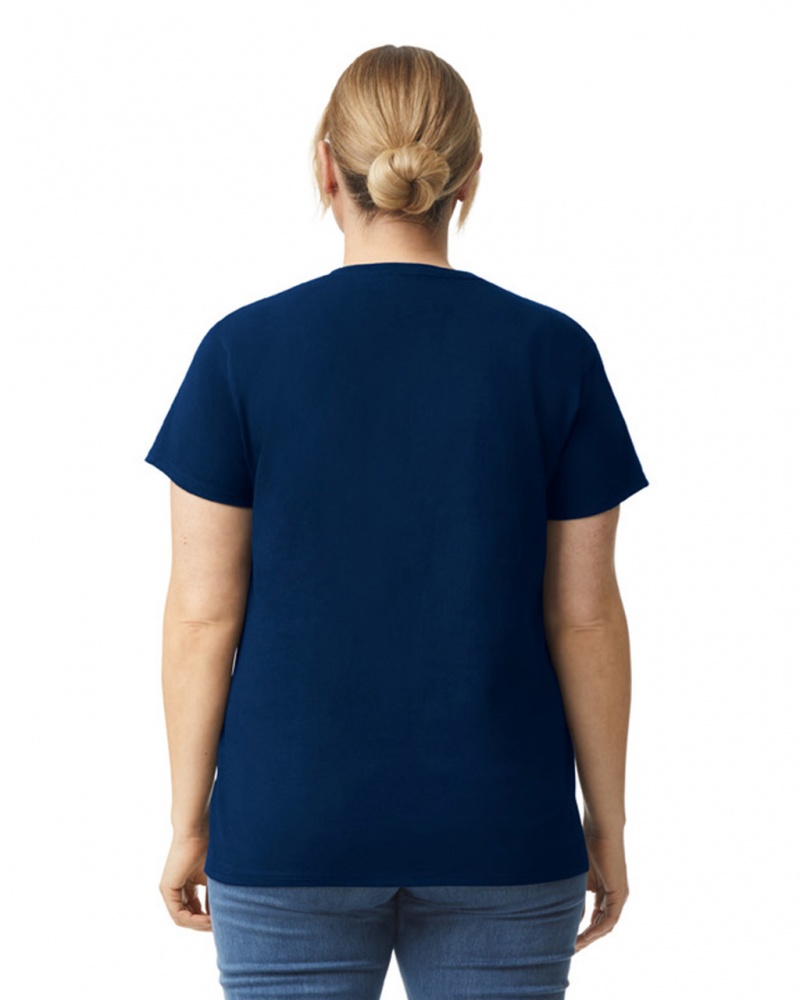 Women's Gildan 2000L T-Shirts Navy | DOEV78903